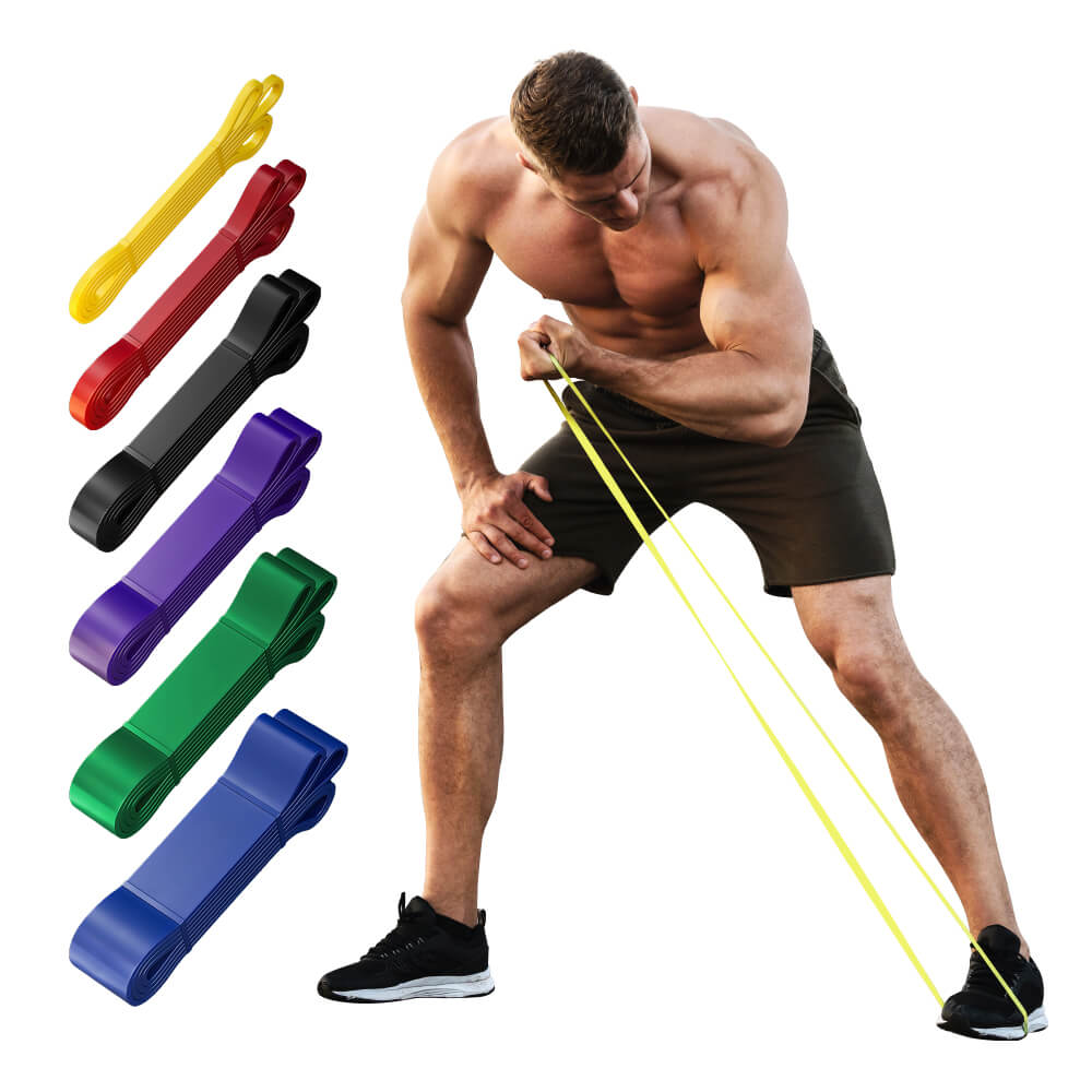 TPE Gym Resistance Bands 5-125lbs for Home Fitness and Rehab
