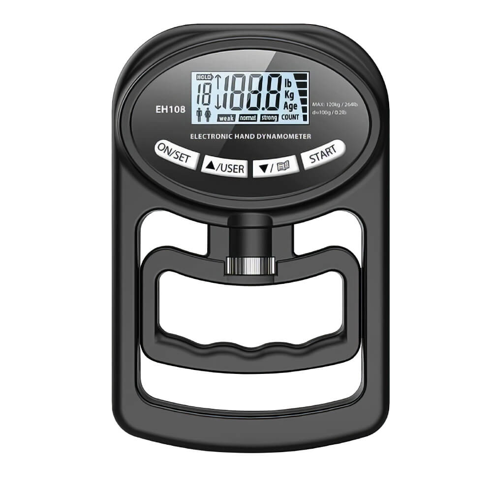 Digital Grip Strength Tester 265Lbs USB LCD Hand Dynamometer