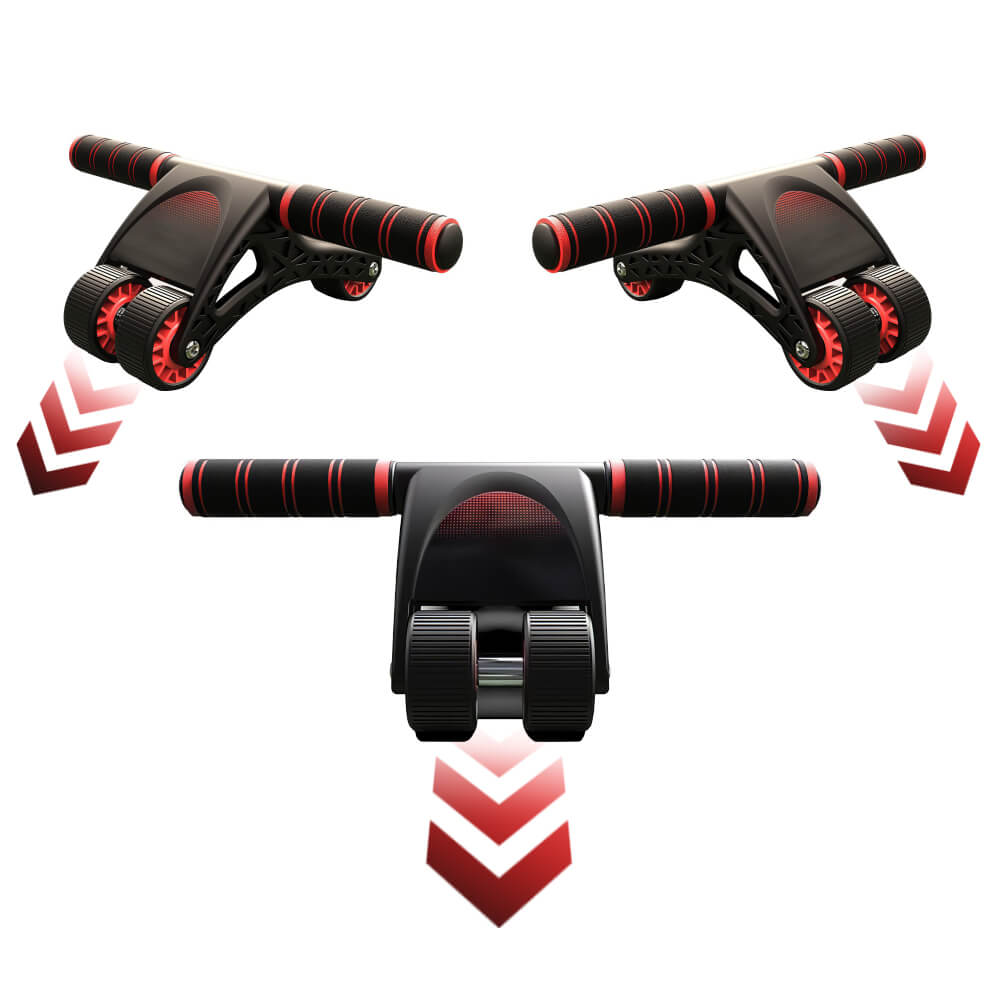 Ab Roller with Dual Wheels for Core Training with Knee Pad